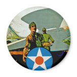 Join The Air Service ~ Give 'Er The Gun Refrigerator Magnet