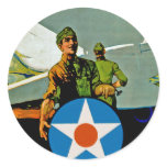 Join The Air Service ~ Give 'Er The Gun stickers