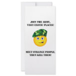 Join The Army Meet Exotic People The Kill Them rack cards