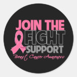 Join The Fight Support Breast Cancer Awareness Stickers