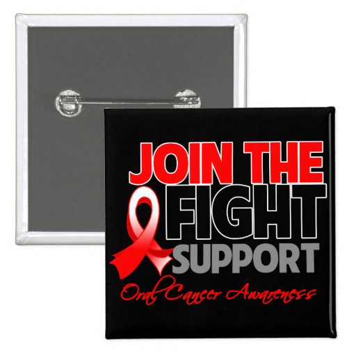 Join The Fight Support Oral Cancer Awareness Pin