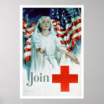 Join the Red Cross - American Flag (US00310) Print