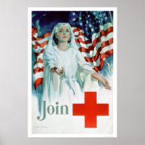 Join the Red Cross - American Flag (US00310) Print