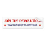 Join The Revolution! bumper sticker bumper stickers