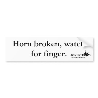 JOKESTER Brand-Oroginal Bumper Sticker by Karatesize