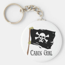 Jolly Roger Cabin Girl Key Chains