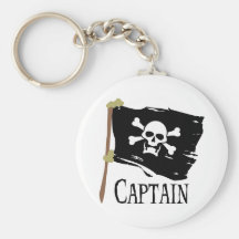 Jolly Roger Captain Keychain