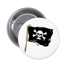 Jolly Roger Pirate Flag Buttons