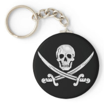Jolly Roger Skull Keychain