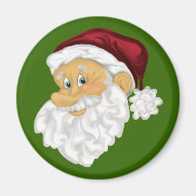 Jolly Santa Christmas holiday fridge magnet