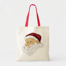 Jolly Santa Christmas holiday tote bag
