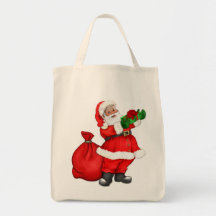 Jolly Santa Claus Canvas Bag