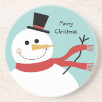 Jolly Snowman Christmas Drink Coasters
