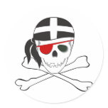 JollyRoger wearing Cornish Flag stickers