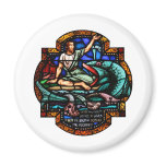 Jonah and Whale Stained Glass Art Fridge Magnet
