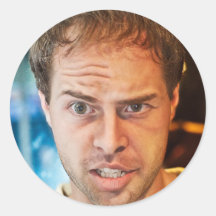 Jonesie head button stickers