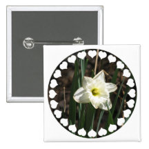 Jonquil Flower Square Pin