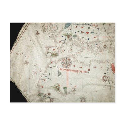 Jorge Aguiar Map - 1492 Postcards