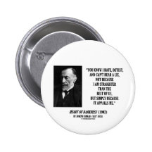 Joseph Conrad Hate Detest Lie Appalls Me Quote Pinback Buttons