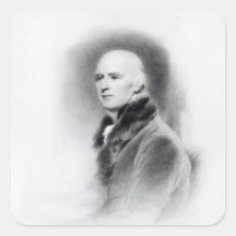 Joseph Farington, engraved by Richard Evans Square Stickers