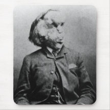 Joseph "John" Merrick The Elephant Man from 1889 Mousepads