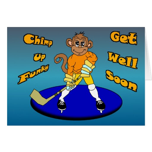 Josh the Ice Hockey Monkey Greeting Card Zazzle
