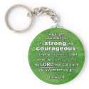 Joshua 1:9 Be Strong & Courageous Bible Verse keychains