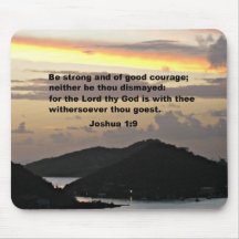 Joshua 1:9 mousepads