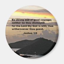 Joshua 1:9 refrigerator magnets