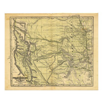 Josiah Gregg's 1844 Map of the Indian Territory Art Photo