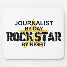 Journalist Rock Star by Night Mouse Mats