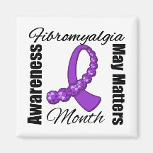 Journey Ribbon -  Fibromyalgia Awareness Month Refrigerator Magnets