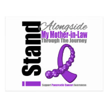 Journey Ribbon For Pancreatic Cancer Mother-in-Law Postcards