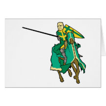 Jousting Green Knight Greeting Card