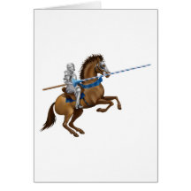 Jousting knight card