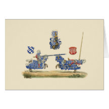 Jousting Knights - Mediaeval Theme Greeting Cards