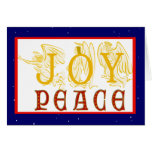 Joy And Peace Greetings Card