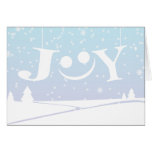 joy and snowflakes Christmas greeting card