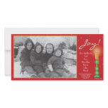 Joy Christmas Candle Photo Card