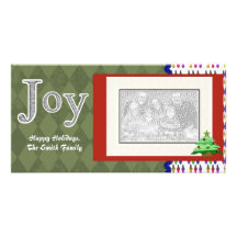 JOY HOLIDAY  PHOTOCARD TEMPLATE PERSONALIZED PHOTO CARD
