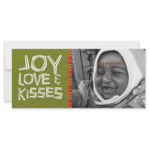 Joy Love & Kisses Photo Card