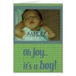 Joy of a new baby Boy Card