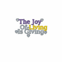 joy of living embroidered polo shirt