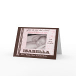 Joy She's Here Baby Birth Announcement Card
