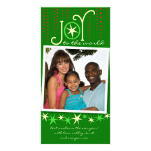 Joy to the World Christmas Photo Card
