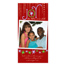 Joy to the World Christmas Photo Card