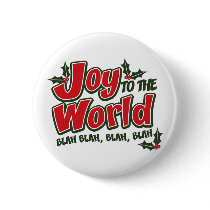 Joy World Blah Blah Round Button