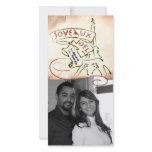 Joyeaux Noël Eiffel Tower Christmas Photo Card photo cards