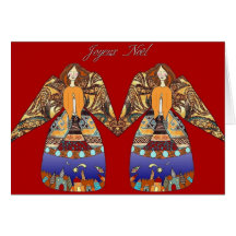 joyeux noel anges bougie french language christmas greeting cards