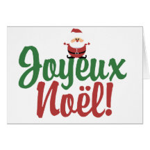 Joyeux Noel Happy Christmas Greeting Card